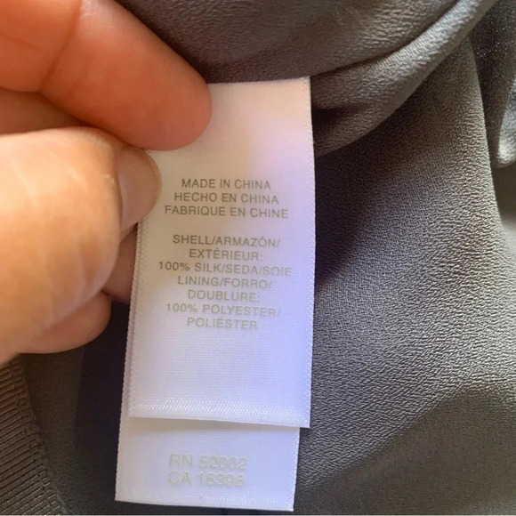 Liz Clairbone 100% Silk Paneled A Line Charcoal Gray Skirt NWT Size 12 - Picture 10 of 12